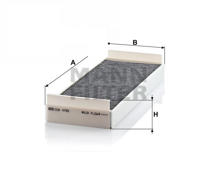 filtr CUK4795 (81.61910-0030) (MANN-FILTER, Niemcy)