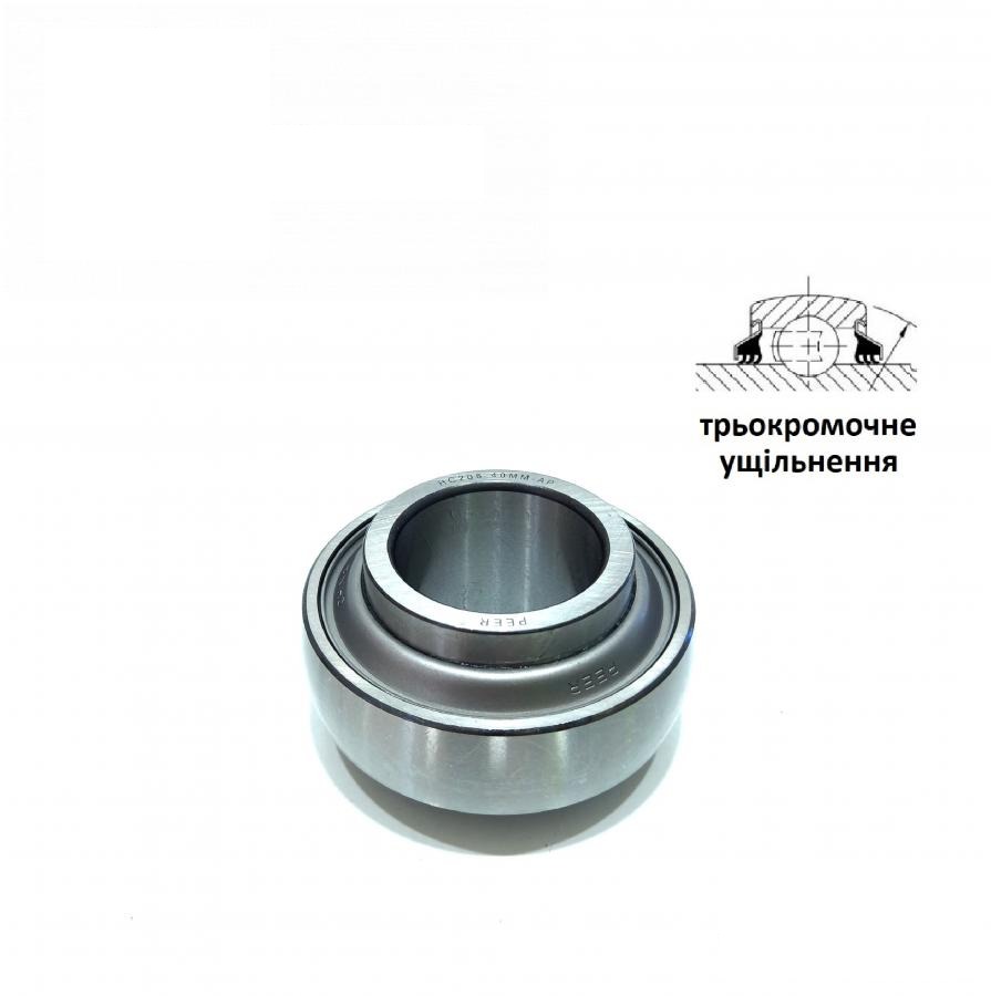 bearing with triple lip seal HCN208 AGRI PREMIUM (AXE61820, JD39109, E40KRRB, RL208C3, 84057307, 87605593, 455805) (PEER-SKF)