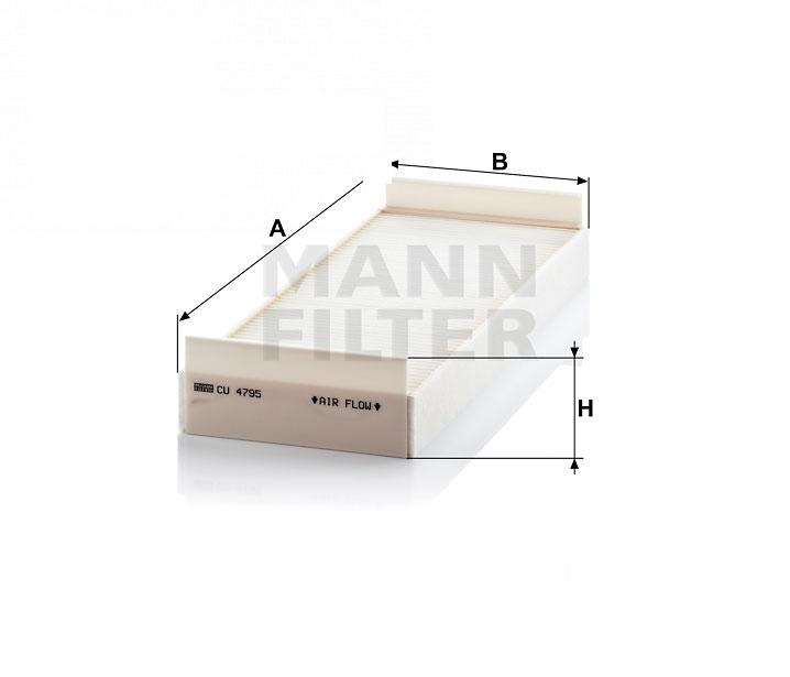filtr kabinowy CU4795 (81.61910-0029, K961) (MANN-FILTER, Niemcy)