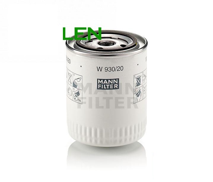 oil filter W930/20 (1959757C1, 045416136, 211384, 2654412, P550008, P550941) (MANN-FILTER, Germany)