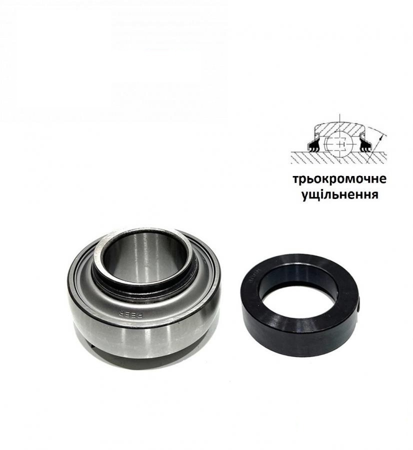 bearing with triple lip seal HCN208 AGRI PREMIUM (AXE61820, JD39109, E40KRRB, RL208C3, 84057307, 87605593, 455805, 216330.0) (PEER-SKF)