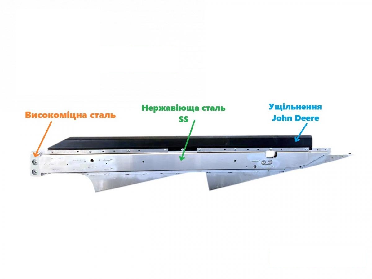 płyta sita dolna lewa wzmocniona STAINLESS STEEL z oryginalnym uszczelnieniem John Deere AH230512X (KXE10094, AH230512) (HDParts-AG, Niemcy)