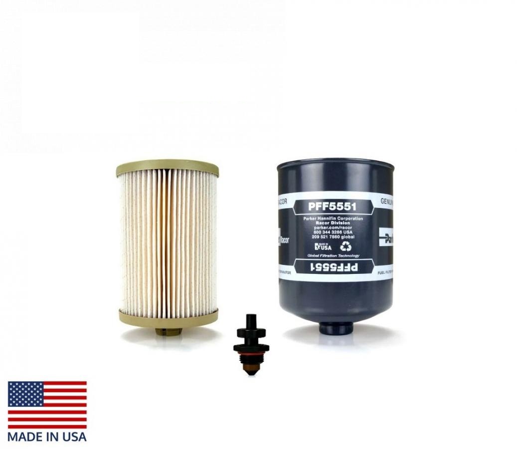fuel filter PFF5551 (RE525523, RE520906+RE523236/RE541746, RE527961, RE556406, P551124) (PARKER, USA)