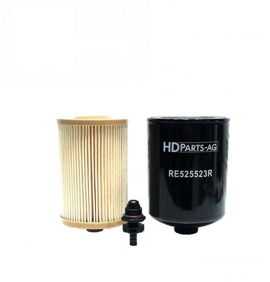 komplet filtrów paliwa RE525523R (RE525523, RE527961, RE520906+RE523236/RE541746, RE556406, P551124, PFF5551, PFF5614) (HDParts-AG, USA)