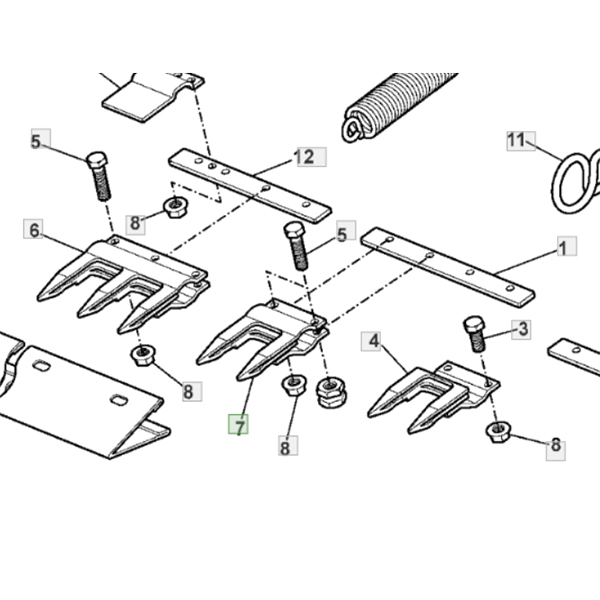 Z11785 Palec zapobiegający przecięciu John Deere Chiny